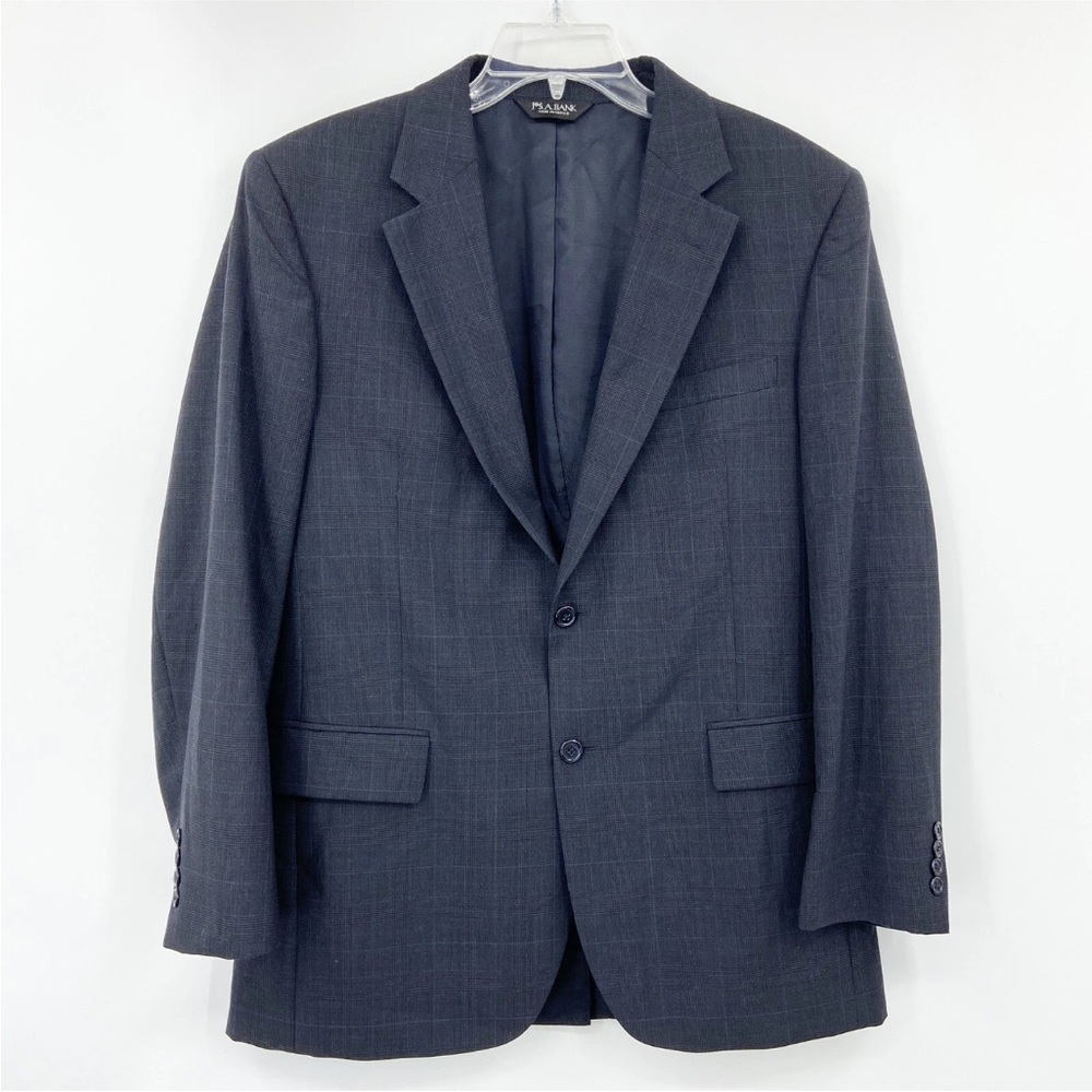 JOS. A. BANK Gray Blazer Sport Coat Jacket 100% Wool 2 Button